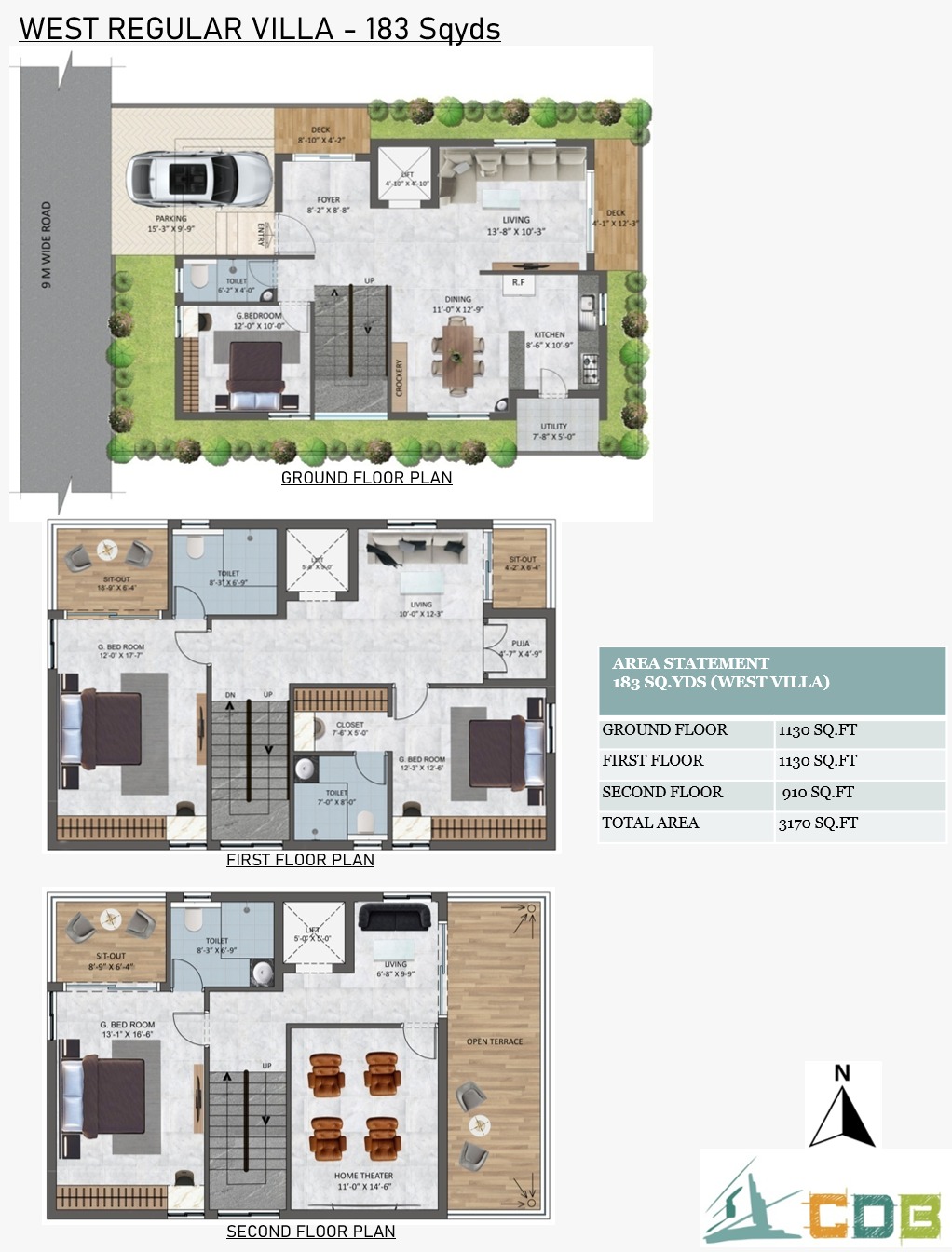 West Facing – 183 Sq. Yards