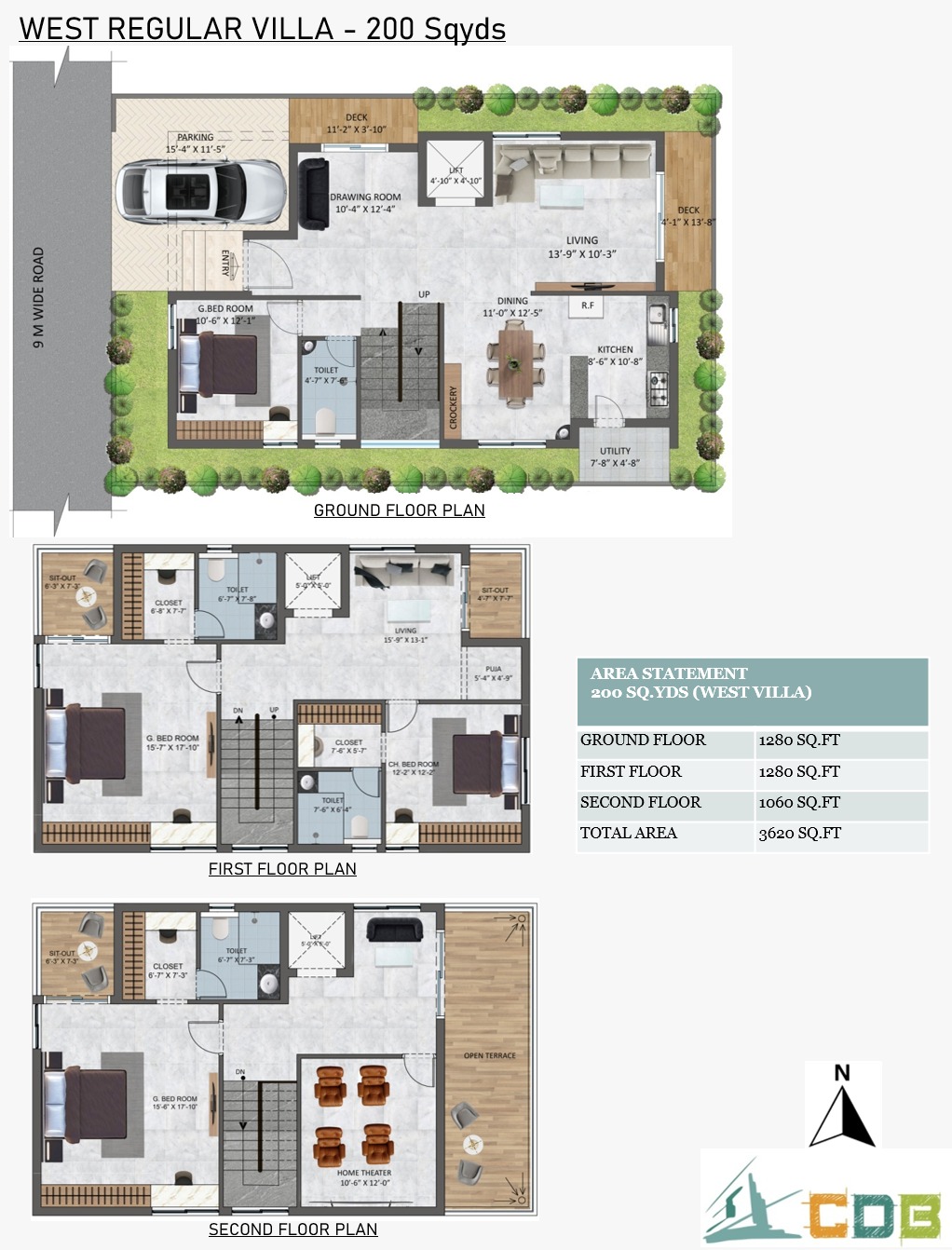 West Facing – 200 Sq. Yards